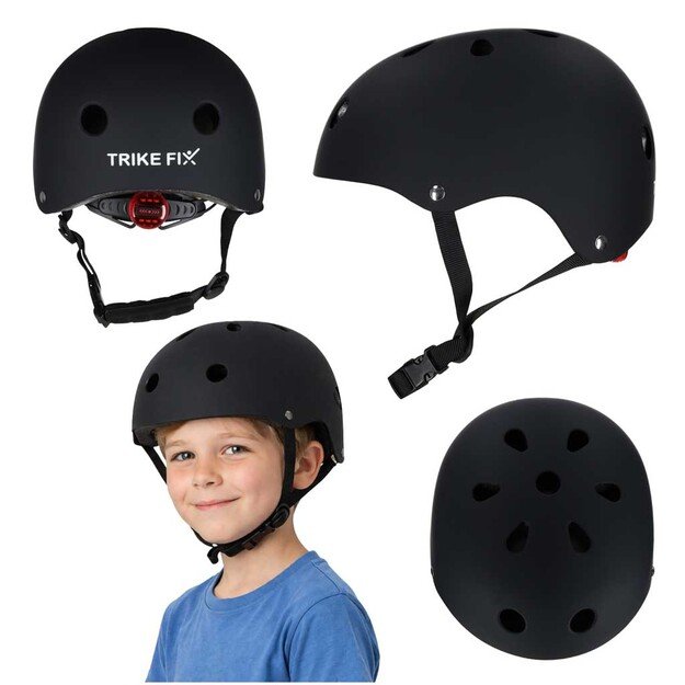 Trike Fix vaiki&scaron;kas dviratininko &scaron;almas reguliuojamas LED S 48-54cm juodas