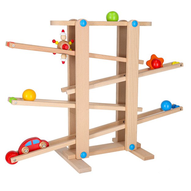 Medinis Montessori kamuoliukų takas XXL