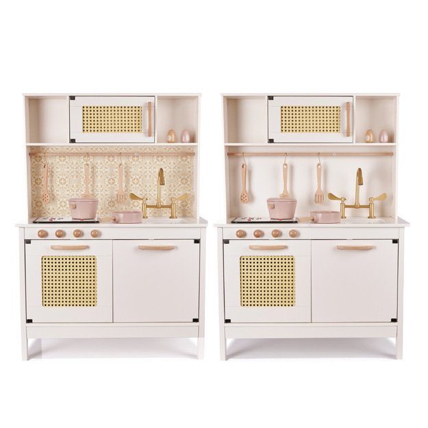 Vaikiška retro MDF medinė virtuvė su BOHO aksesuarais 2