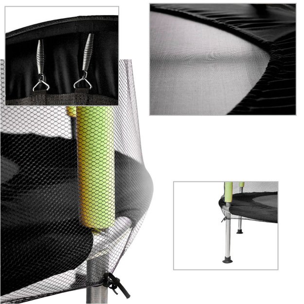 Batutas namų sodui vaikams kamuolio tinklas 140 cm 55 colių žalias