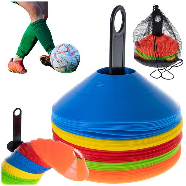 Futbolo treniruočių grybų kūgiai 50 vnt.