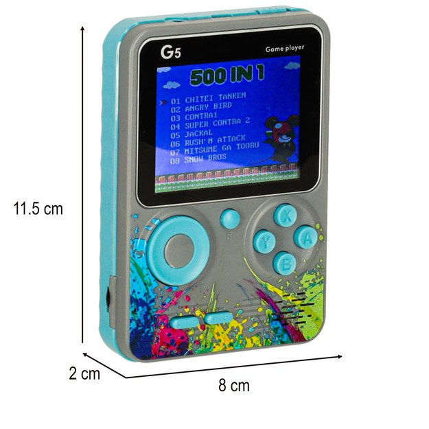 Retro mini ne&scaron;iojamoji žaidimų konsolė