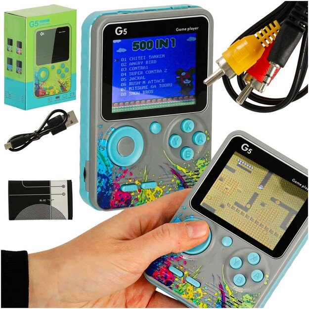 Retro mini ne&scaron;iojamoji žaidimų konsolė