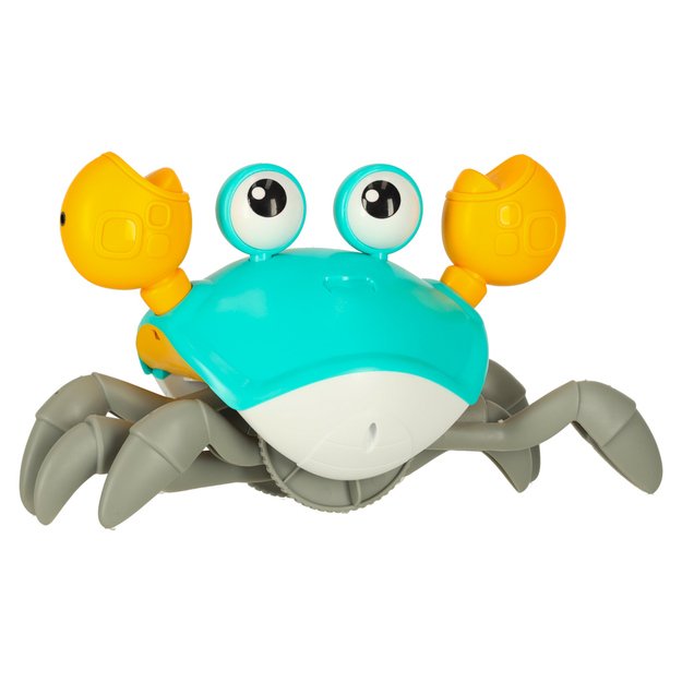 Interaktyvus grojantis, vaikščiojantis krabas žalias