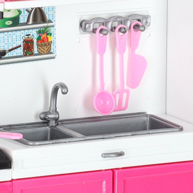 Lėlių baldų virtuvė 4 segmentai LED garsai