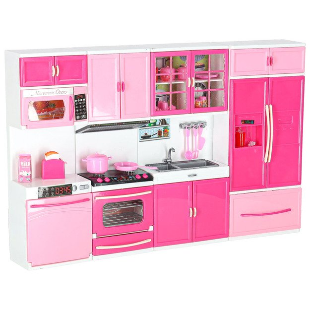 Lėlių baldų virtuvė 4 segmentai LED garsai