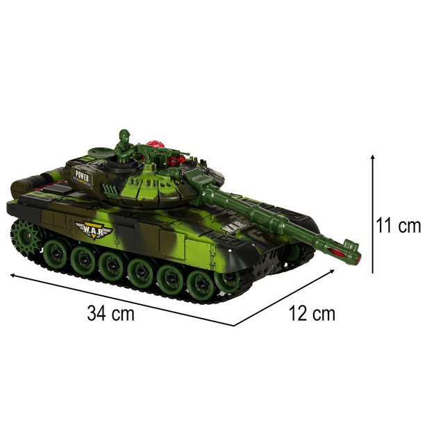RC karo tankas 9993 2,4 GHz mi&scaron;ko kamufliažas