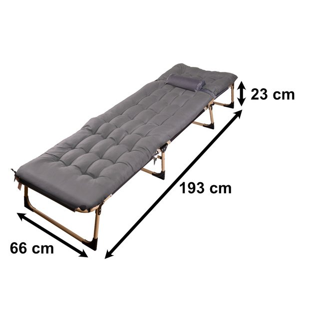  Tourist  sulankstoma lauko lova 198 cm, &scaron;viesiai pilka
