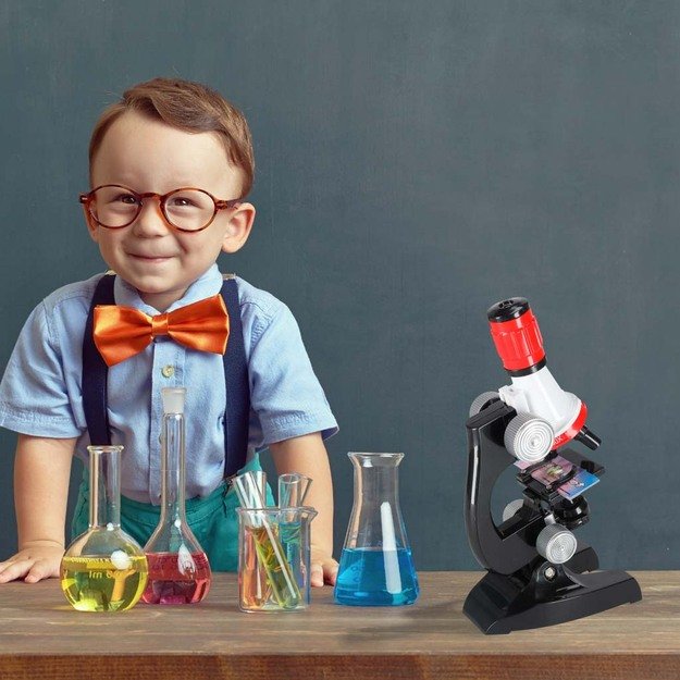 Vaikiškas / Žaislinis mikroskopas su priedais