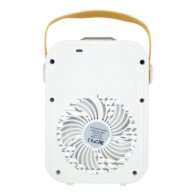 Oro kondicionierius ne&scaron;iojamas stalinis ventiliatorius drėkintuvas 3in1 USB baltas