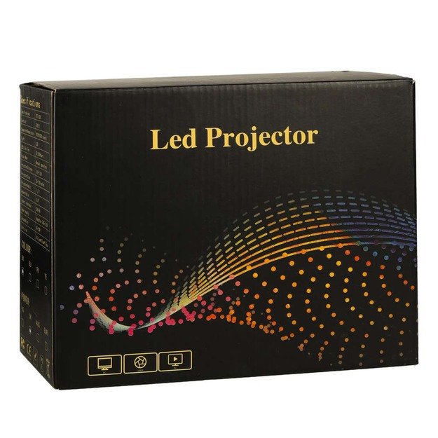 Vaikiškas nešiojamasis projektorius LED TFT LCD 16:9 1920x1080 USB 20W baltas 26