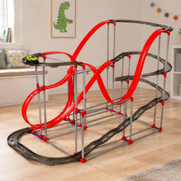 Magnetinis antigravitacinis automobilių takelis 130cm XXL 175el.