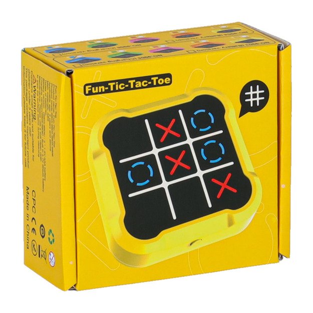 Apskritimas kryžius kryžius elektroninis galvosūkių žaidimas tic tac toe nešiojamoji konsolė mėlyna 9