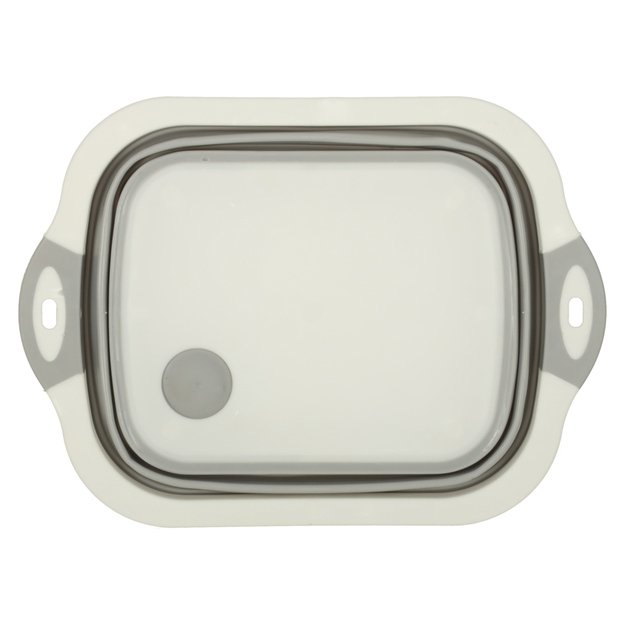 Silikoninis sulankstomas dubuo su nutekamuoju vandeniu pjaustymo lenta kelioninis kriauklės nusausintuvas