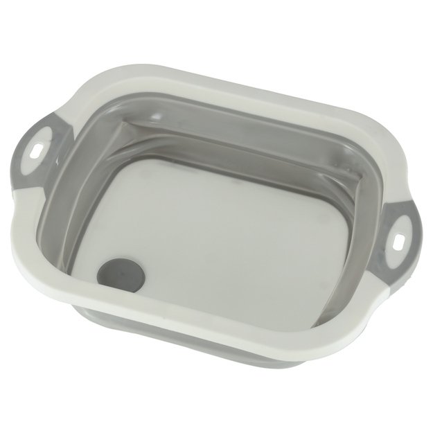 Silikoninis sulankstomas dubuo su nutekamuoju vandeniu pjaustymo lenta kelioninis kriauklės nusausintuvas