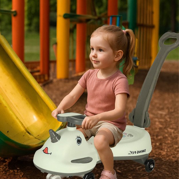 LED Swing FIX S1 gravitacinis paspirtukas su rankena pilkos spalvos, maks. 65 kg