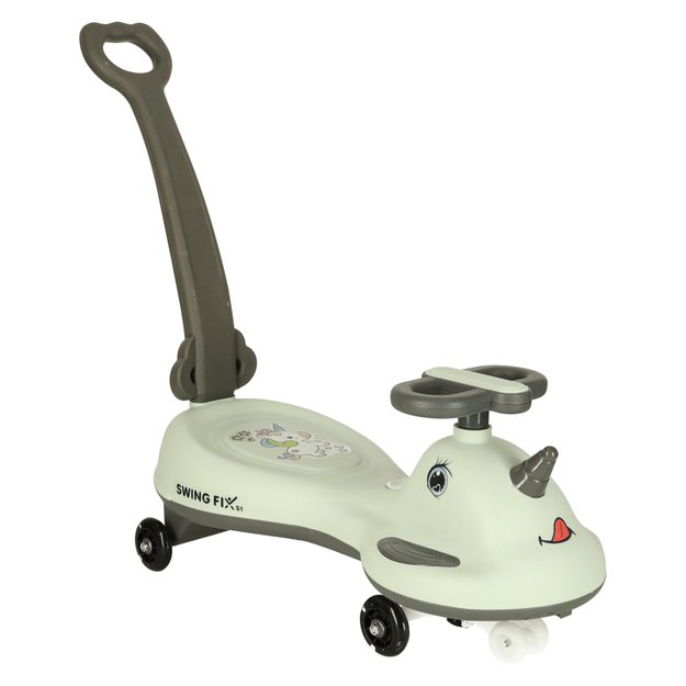 LED Swing FIX S1 gravitacinis paspirtukas su rankena pilkos spalvos, maks. 65 kg