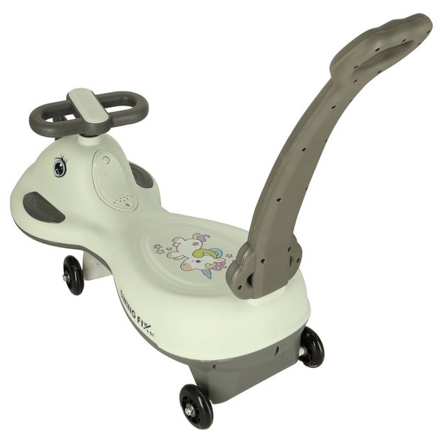 LED Swing FIX S1 gravitacinis paspirtukas su rankena pilkos spalvos, maks. 65 kg