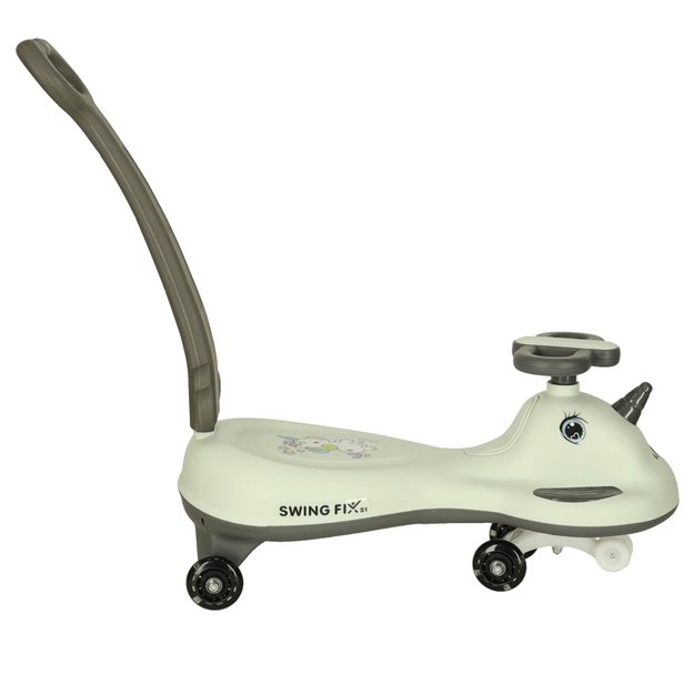 LED Swing FIX S1 gravitacinis paspirtukas su rankena pilkos spalvos, maks. 65 kg