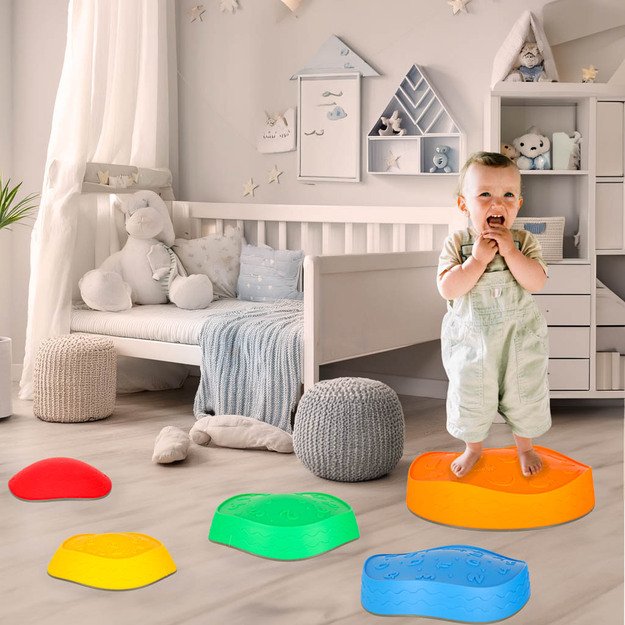 Sensorinis takas upės akmenys balanso mokymo grindys yra lava žaisti 5vnt