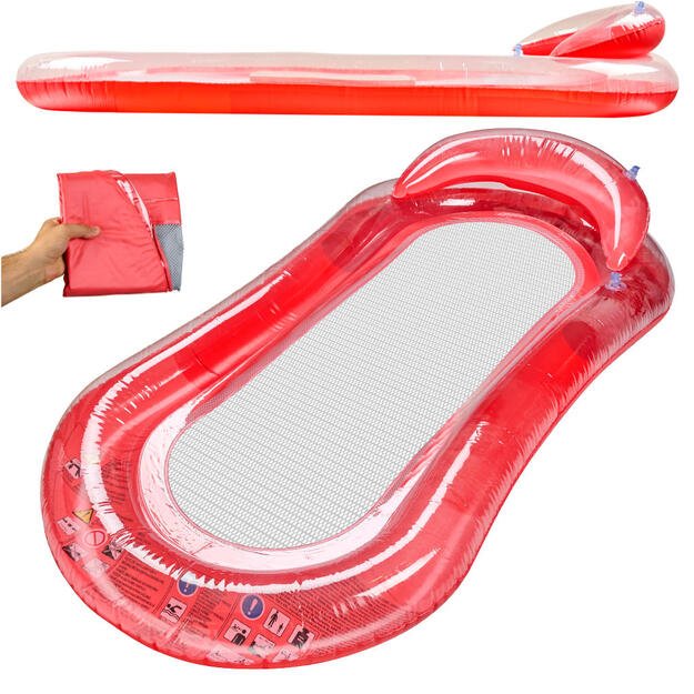 BESTWAY 43103 pripučiamas baseino čiužinys su tinkleliu raudonas