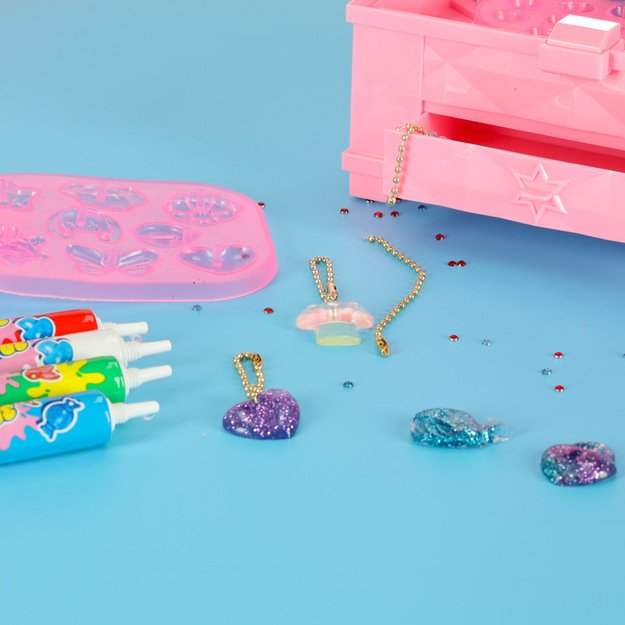 Kūrybinis karoliukų pakabukas papuo&scaron;alų gaminimo rinkinys magi&scaron;ka dėžutė UV