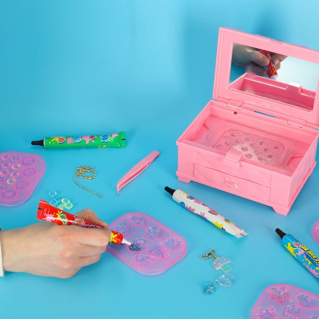 Kūrybinis karoliukų pakabukas papuo&scaron;alų gaminimo rinkinys magi&scaron;ka dėžutė UV