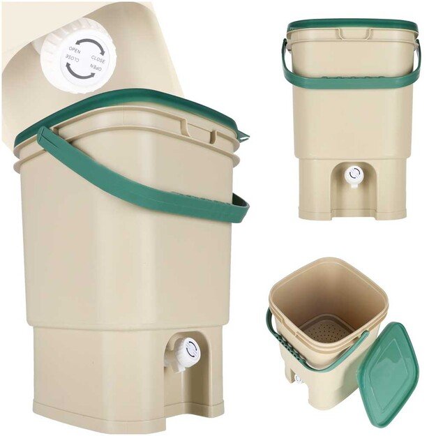 LUARO buitinis komposteris 15 l komposto dėžė virtuvės atliekoms