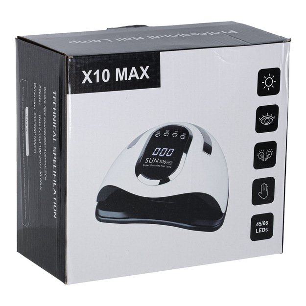 Nagų lempa Sun X10 UV 45 LED 280W manikiūro hibridai geliai
