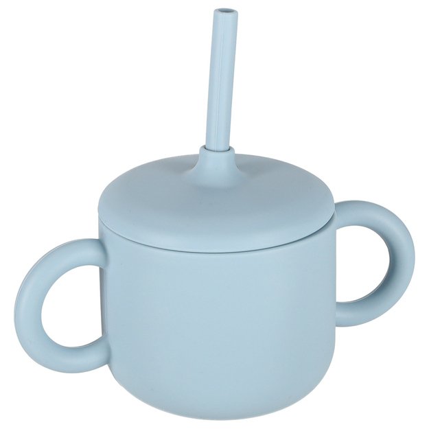 Silikoninių kūdikių indų rinkinys, 8 vnt., mėlynos spalvos