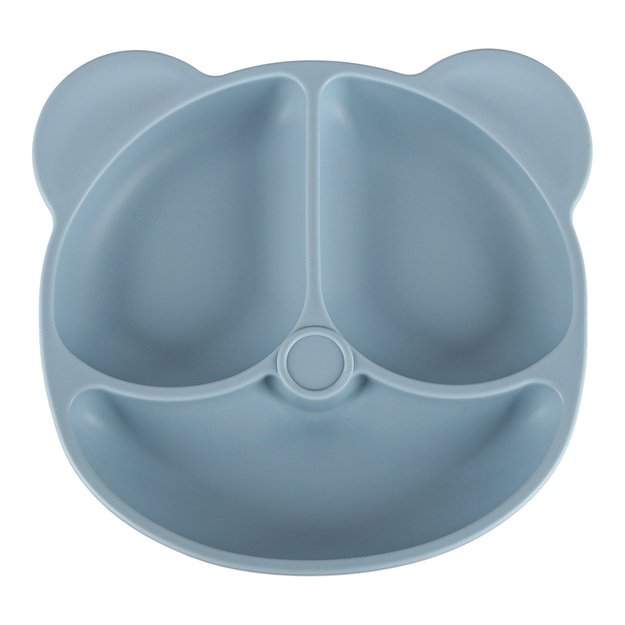 Silikoninių kūdikių indų rinkinys, 8 vnt., mėlynos spalvos