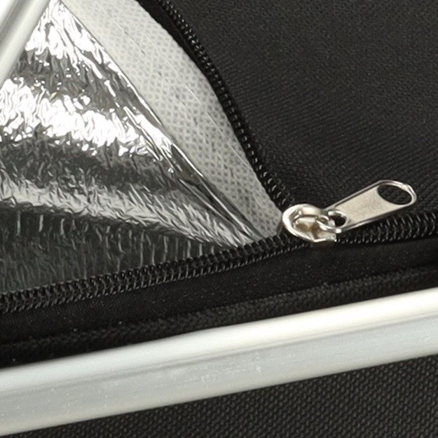 Termoizoliacinis sulankstomas i&scaron;kylų krep&scaron;ys juodas