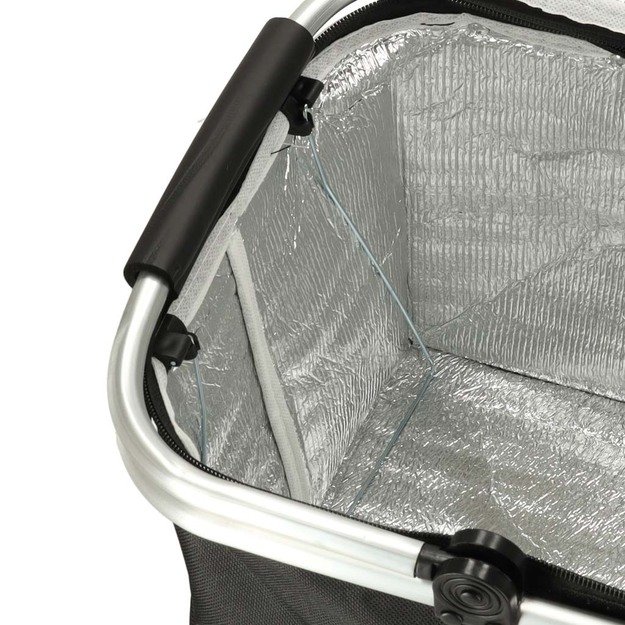 Termoizoliacinis sulankstomas i&scaron;kylų krep&scaron;ys juodas