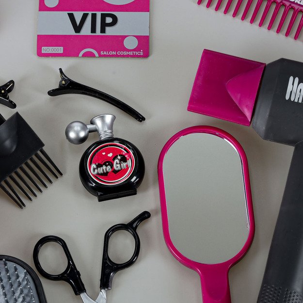 Kirpyklų rinkinys vaikams plaukų džiovintuvas plaukų tiesintuvas &scaron;viesos garsas 19 vnt.