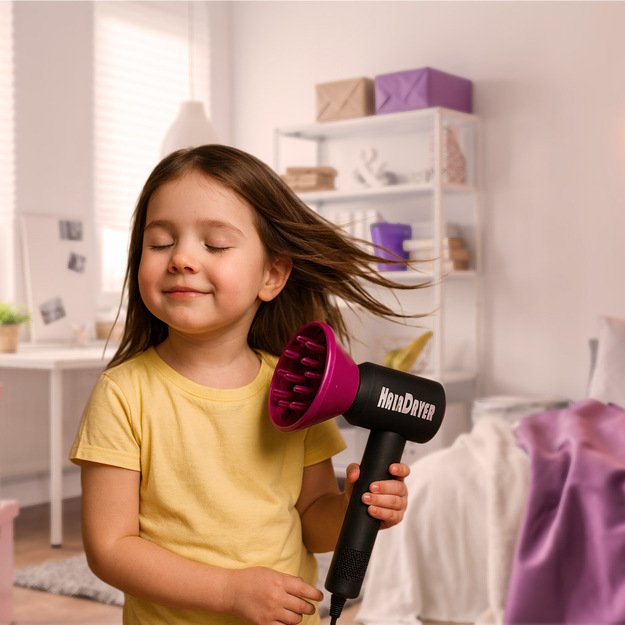 Kirpyklų rinkinys vaikams plaukų džiovintuvas plaukų tiesintuvas &scaron;viesos garsas 19 vnt.