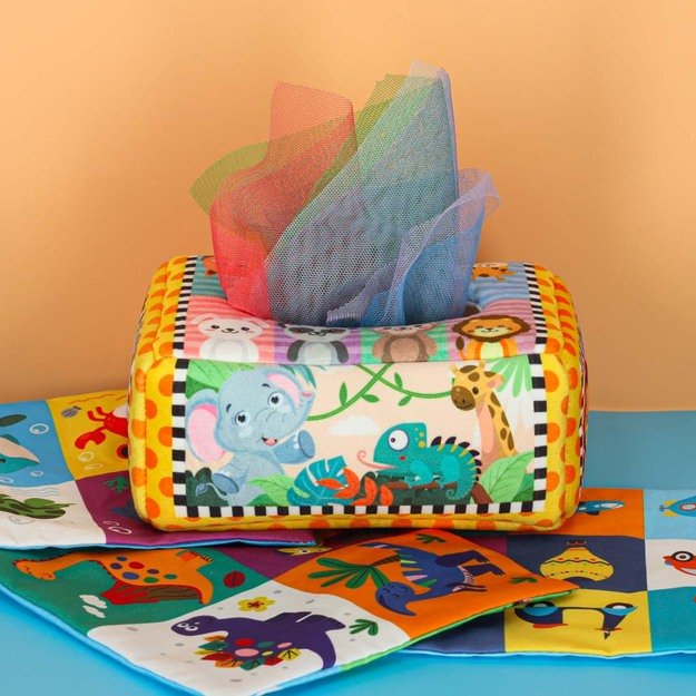 Sorteris audinių dėžutė jutiminis montessori pliu&scaron;iniai skaičiai raidės