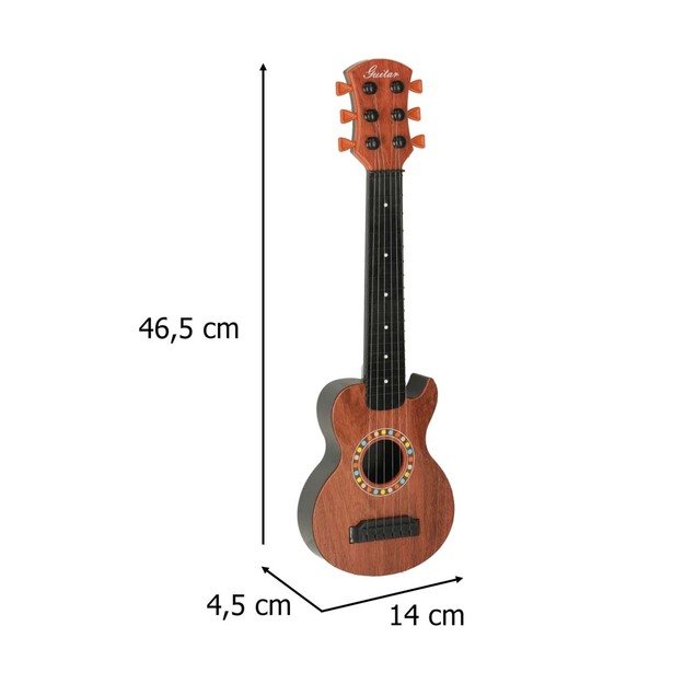 Klasikinė gitara vaikams medinė 6 stygų 18 colių 46,5 cm