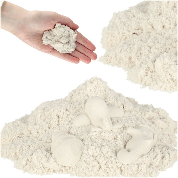 Vaiki&scaron;kas smėlis 1 kg mai&scaron;elyje baltas