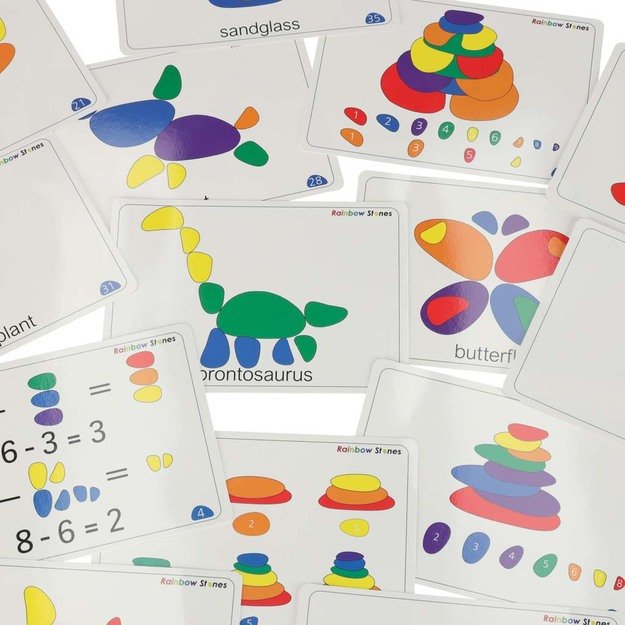 Kūrybiniai akmenukai spalvinga montessori dėlionė 31