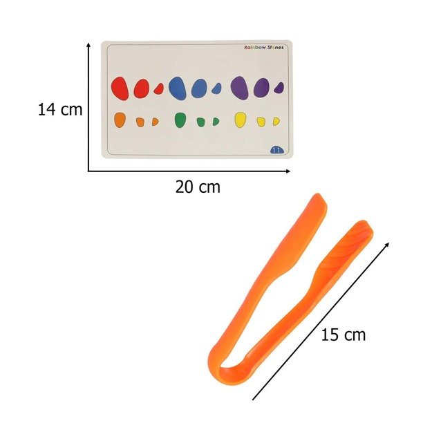 Kūrybiniai akmenukai spalvinga montessori dėlionė 38