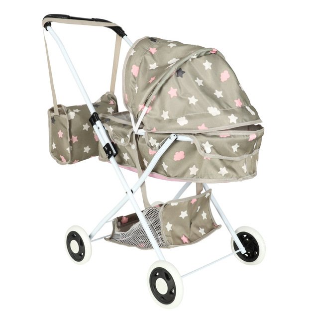 Lėlių vežimėlis gondola gili + krep&scaron;ys žvaigždės