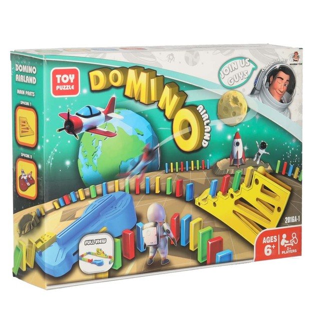 Mokomasis žaidimas domino lėktuvas su paleidimo įrenginiu 29