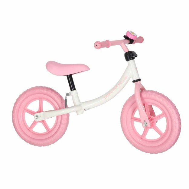 Trike Fix Balance krosinis dviratis su varpeliu rožinės spalvos