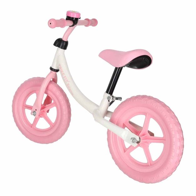 Trike Fix Balance krosinis dviratis su varpeliu rožinės spalvos