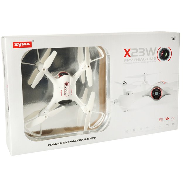 Syma X23W 2.4GHz 4CH FPV Wi-Fi baltas RC dronas