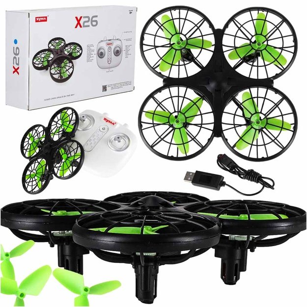  Syma X26  kliūčių vengimo RC dronas 2.4Ghz be galvos