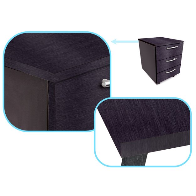 Folijos ritinys metallic brushed black 1,52x30m