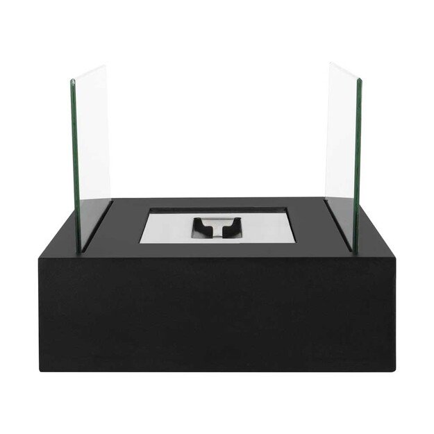 Laisvai pastatoma stačiakampė, nedūmijanti, ant stalo pastatoma biokuro krosnelė