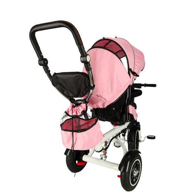 Trike Fix V3 triratis 3in1 vežimėlis dviratis 360 pasukamas laisvas ratas rožinis