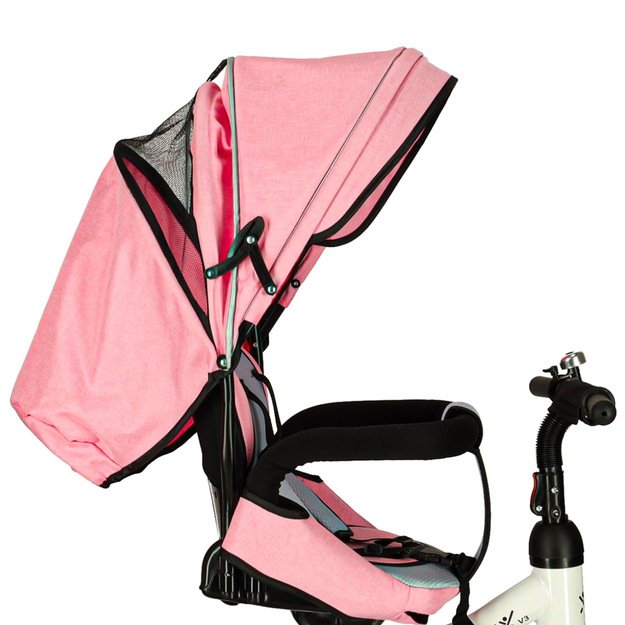 Trike Fix V3 triratis 3in1 vežimėlis dviratis 360 pasukamas laisvas ratas rožinis